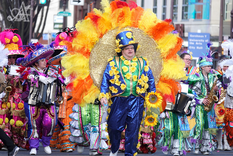 Mummers march down Broad Street